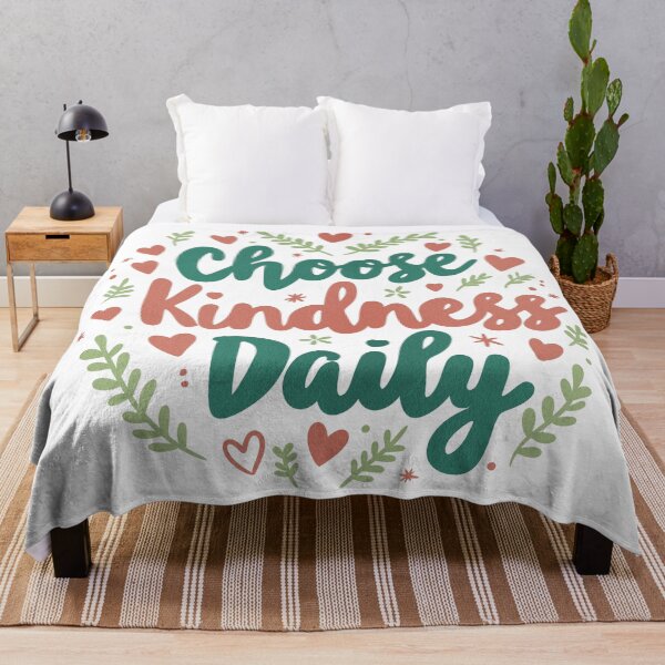 Item preview, Choose Kindness Daily Floral Quote Design designed and sold by DinaArtStudio.
