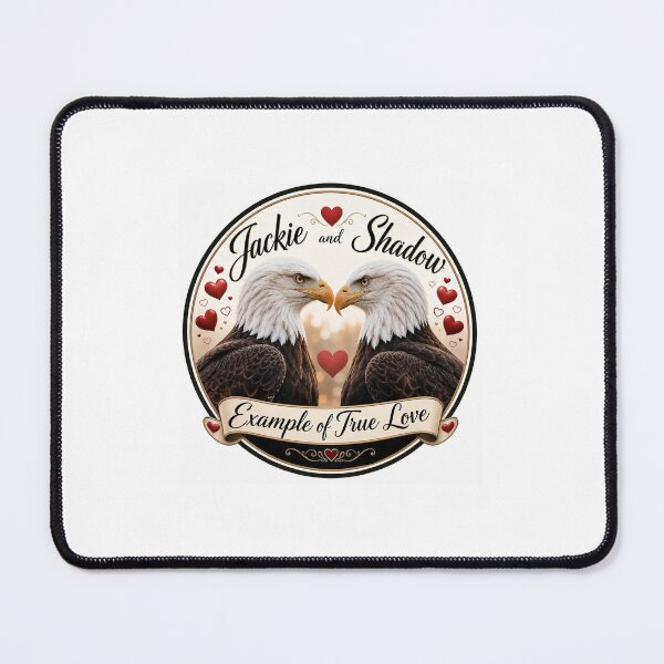 Item preview, Jackie and Shadow Example of True Love Bald Eagle Couple Heart T-Shirt designed and sold by FunMugsAndMore .