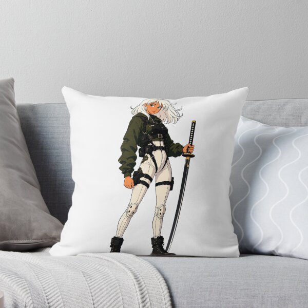 Item preview, Samurai Warrior Girl – Retro Cartoon Pin-Up designed and sold by  Hollow Moon Studios..