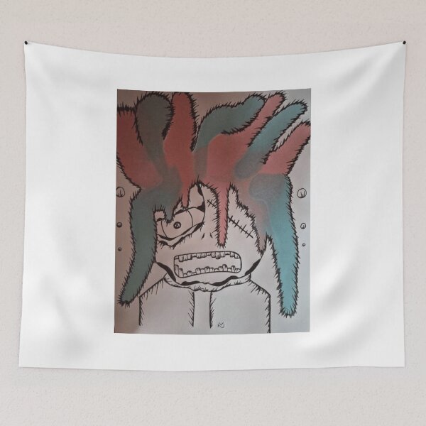 Item preview, Creepy Stitched Face Monster With Fluffy Hair designed and sold by chakchabni.