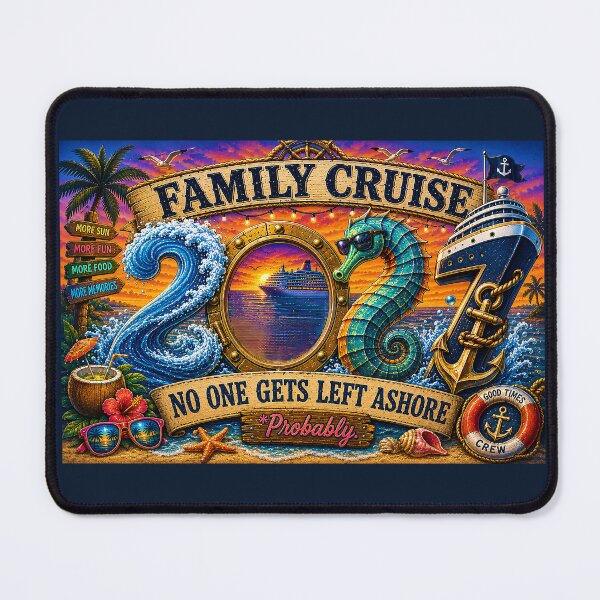 Item preview, TRAVEL COLLECTION - FAMILY CRUISE - 2027 - NO ONE GETS LEFT ASHORE - PROBABLY v2 designed and sold by WheelieGdArt.