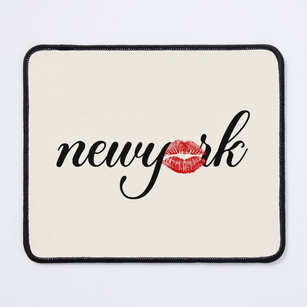 Item preview, New York City Lip Print Kiss Retro Lettering designed and sold by FemmePod.