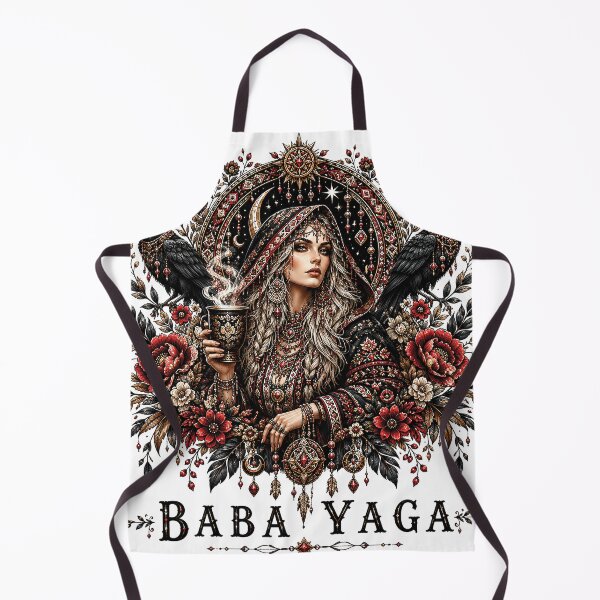 Item preview, Baba Yaga Slavic Folklore Witch Art designed and sold by Gold Turtle  Lina.