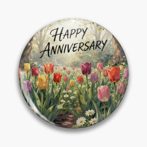 Item preview, Happy Anniversary – Romantic Spring Garden Love designed and sold by Nomad-Maynard.