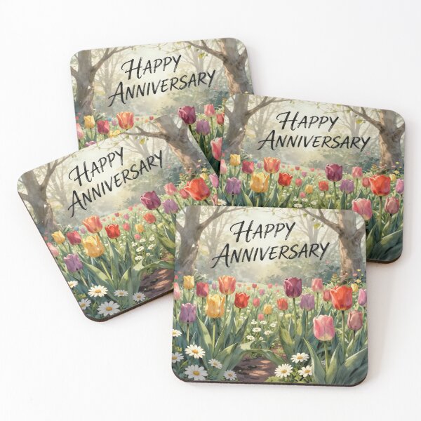Item preview, Happy Anniversary – Romantic Spring Garden Love designed and sold by Nomad-Maynard.