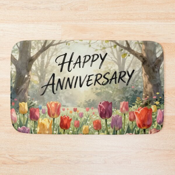 Item preview, Happy Anniversary – Romantic Spring Garden Love designed and sold by Nomad-Maynard.