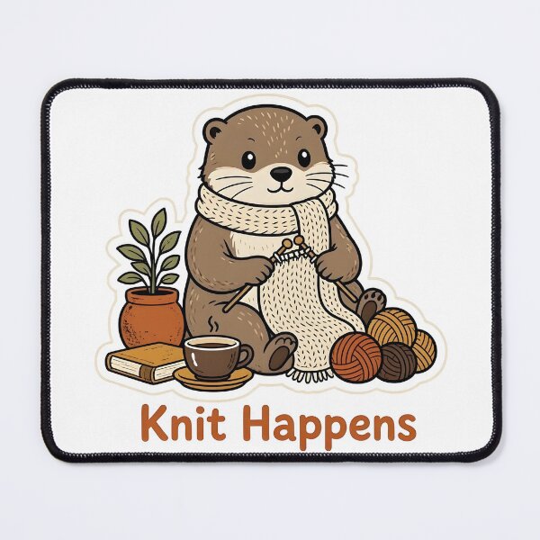 Item preview, Knit Happens Cute Knitting Otter Scarf designed and sold by Herodestroyer.