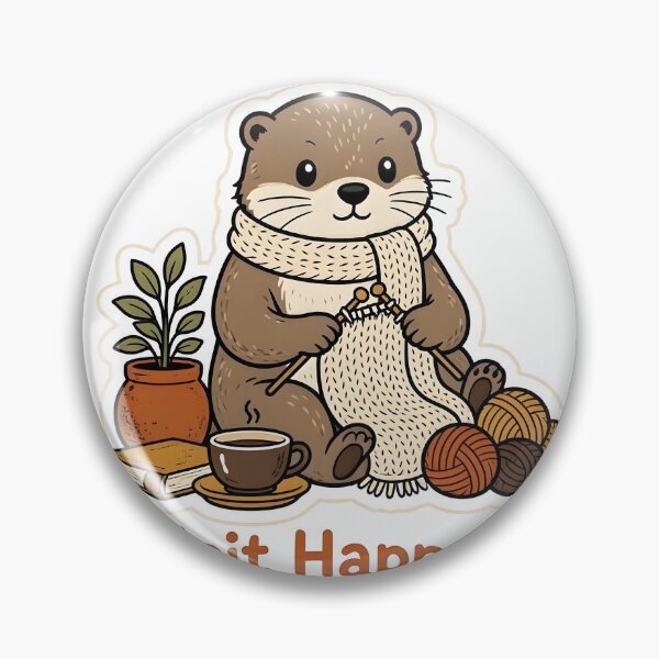 Item preview, Knit Happens Cute Knitting Otter Scarf designed and sold by Herodestroyer.