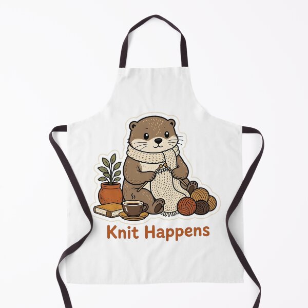 Item preview, Knit Happens Cute Knitting Otter Scarf designed and sold by Herodestroyer.