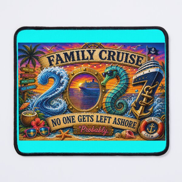 Item preview, TRAVEL COLLECTION - FAMILY CRUISE - 2027 - NO ONE GETS LEFT ASHORE - PROBABLY v5 designed and sold by WheelieGdArt.