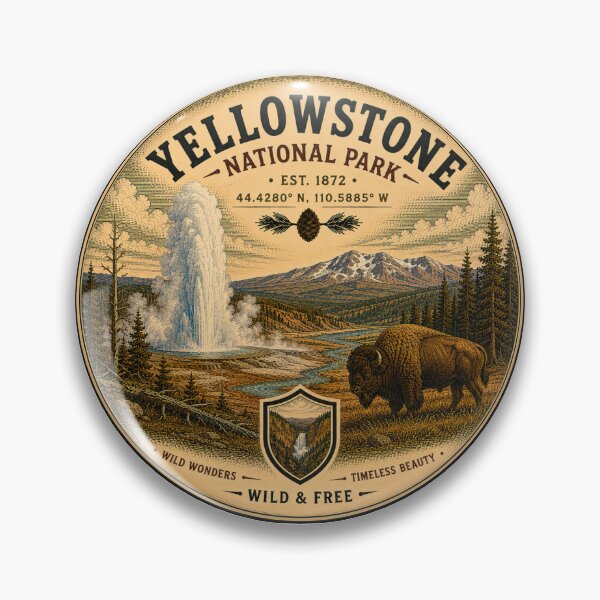 Item preview, Vintage Yellowstone Wyoming Wilderness USA designed and sold by T-Motive.
