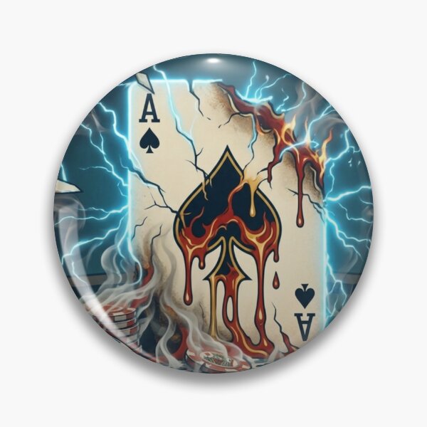 Item preview, Ace High Heartbreak - Flaming Ace of Spades Poker Card designed and sold by ScenicRoute66.