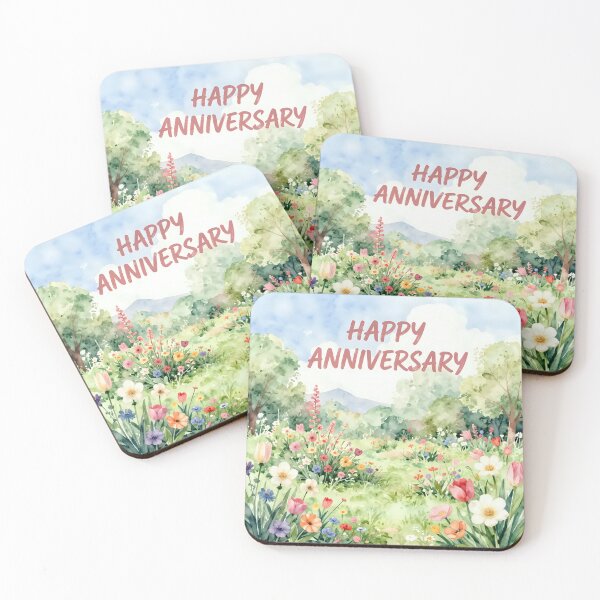 Item preview, Happy Anniversary – Romantic Spring Garden Love designed and sold by Nomad-Maynard.