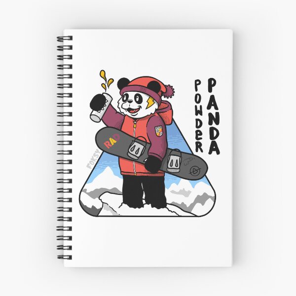 Item preview, Bold Comic Powder Panda Snowboarding Art  designed and sold by Foksy Art.