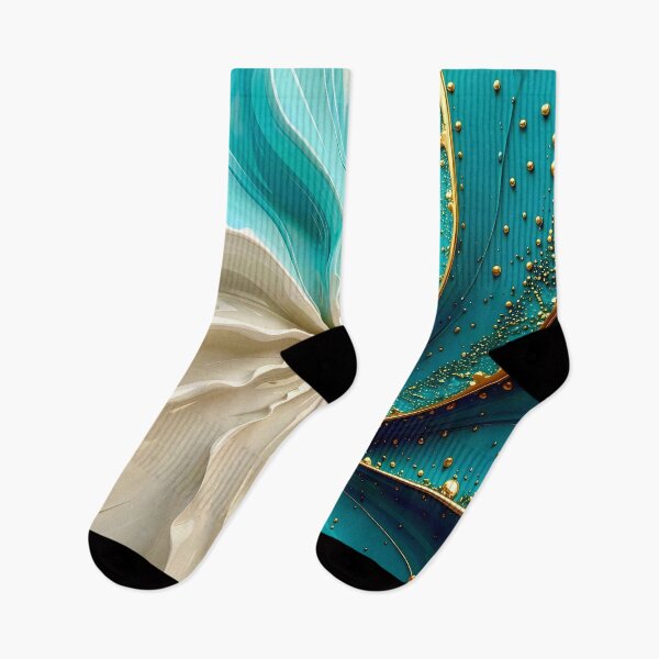 Item preview, Teal and Gold Caviar Bead Geometric Spiral designed and sold by Vicky Brago-Mitchell®.