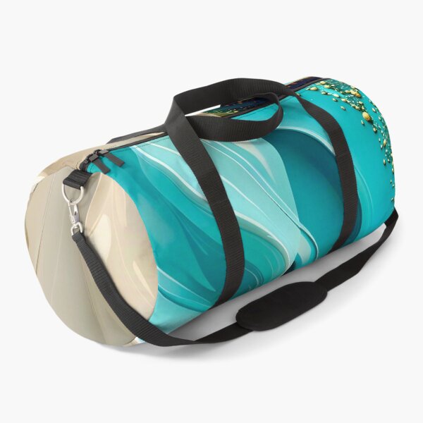 Item preview, Teal and Gold Caviar Bead Geometric Spiral designed and sold by Vicky Brago-Mitchell®.