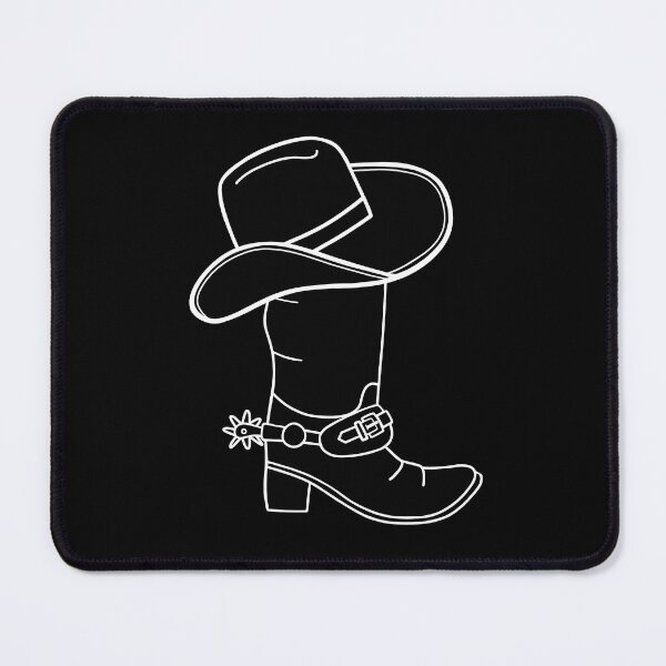 Item preview, White Minimalism Cowboy Hat And Boot designed and sold by Sartoris Art.