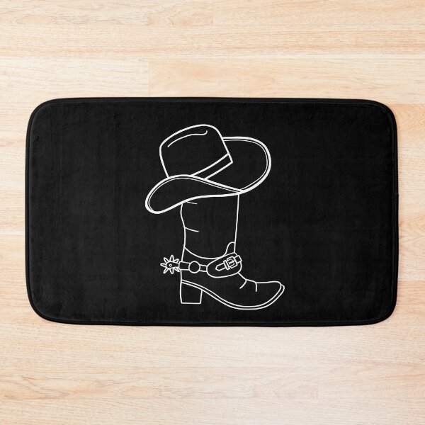 Item preview, White Minimalism Cowboy Hat And Boot designed and sold by Sartoris Art.