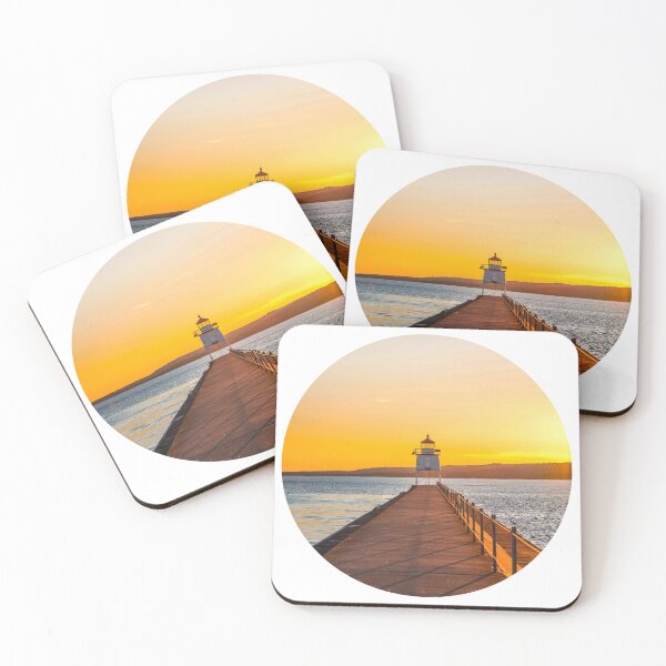 Item preview, Golden Sunrise Lighthouse Pier designed and sold by marifusalky.