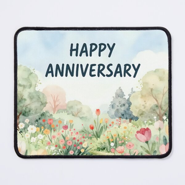 Item preview, Happy Anniversary – Romantic Spring Garden Love designed and sold by Nomad-Maynard.