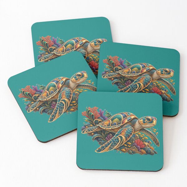 Item preview, Organic Deco Sea Turtle designed and sold by AbstractAnom.