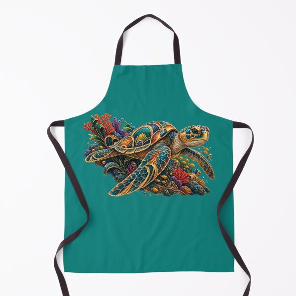 Aperçu de l'œuvre Tortue marine bio Deco créée et vendue par AbstractAnom.