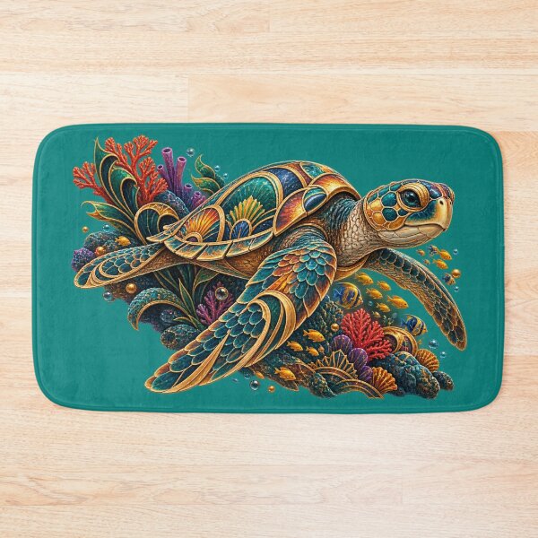 Item preview, Organic Deco Sea Turtle designed and sold by AbstractAnom.