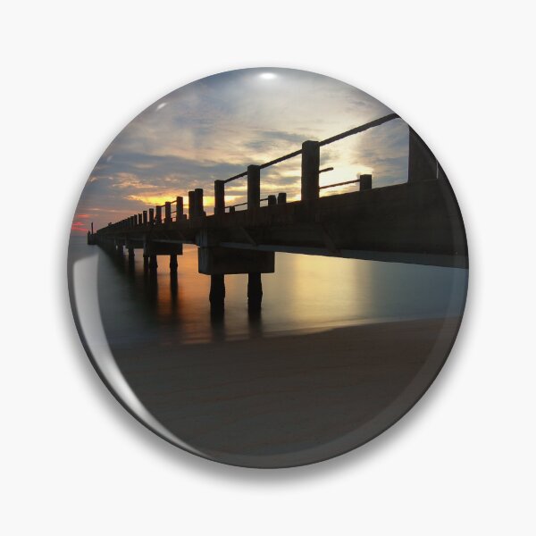 Item preview, Moody Pier Silhouette Sunset designed and sold by marifusalky.