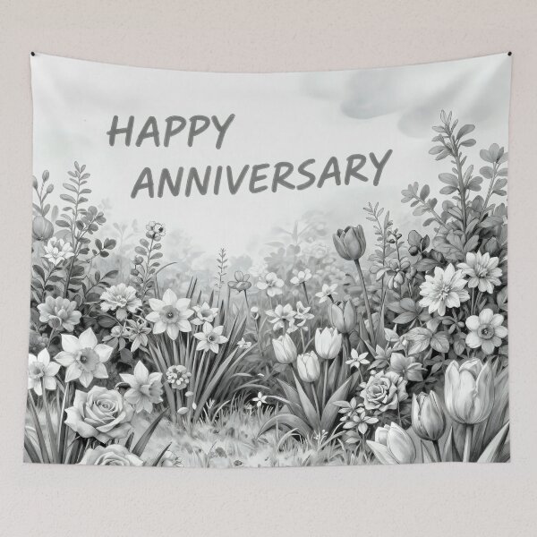 Item preview, Happy Anniversary – Romantic Spring Garden Love designed and sold by Nomad-Maynard.