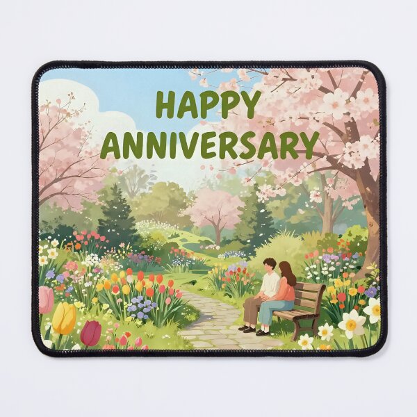 Item preview, Happy Anniversary – Romantic Spring Garden Love designed and sold by Nomad-Maynard.