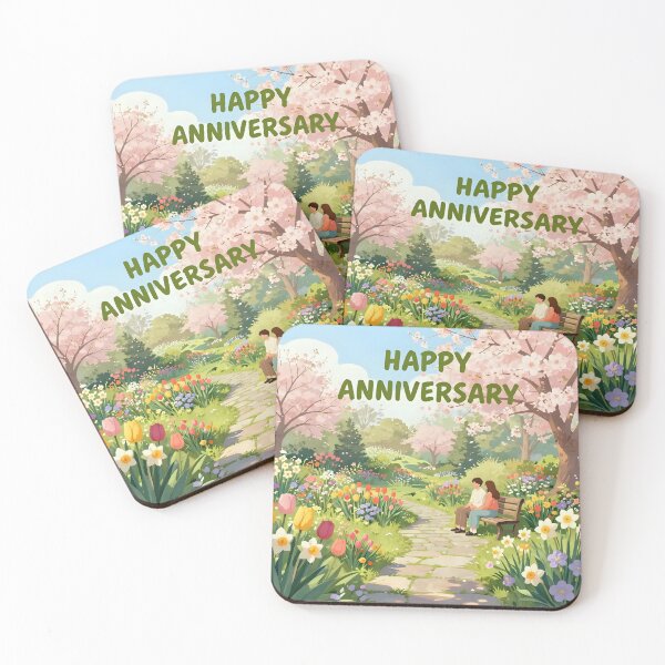 Item preview, Happy Anniversary – Romantic Spring Garden Love designed and sold by Nomad-Maynard.