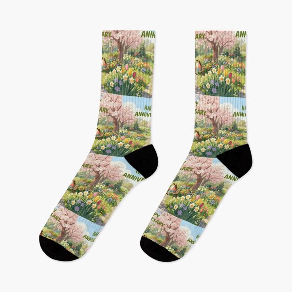 Item preview, Happy Anniversary – Romantic Spring Garden Love designed and sold by Nomad-Maynard.