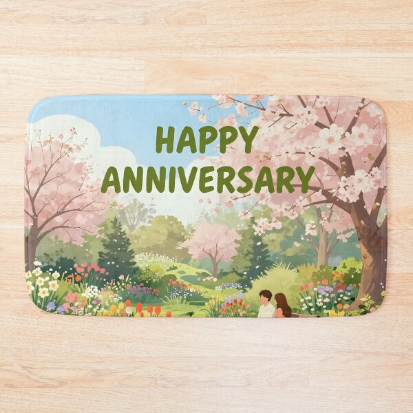 Item preview, Happy Anniversary – Romantic Spring Garden Love designed and sold by Nomad-Maynard.