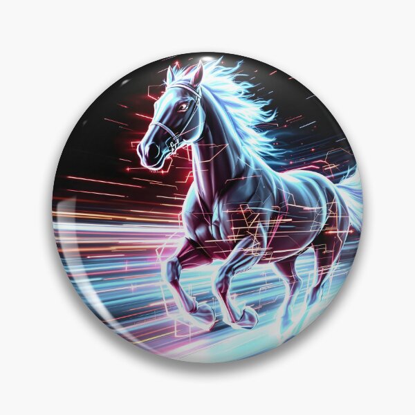 Item preview, Unleash Your Power - Neon Running Horse designed and sold by ZykeArt.