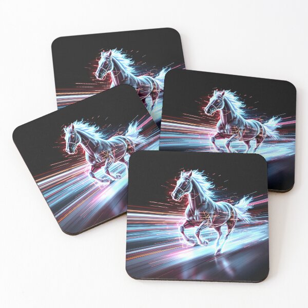 Item preview, Unleash Your Power - Neon Running Horse designed and sold by ZykeArt.