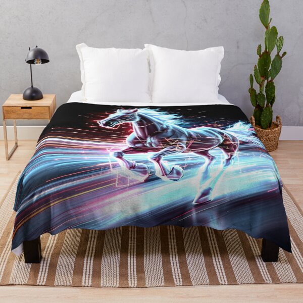 Item preview, Unleash Your Power - Neon Running Horse designed and sold by ZykeArt.
