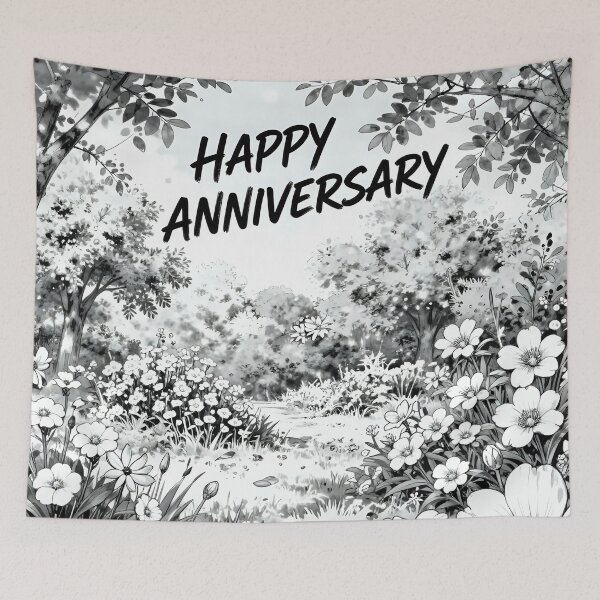 Item preview, Happy Anniversary – Romantic Spring Garden Love designed and sold by Nomad-Maynard.
