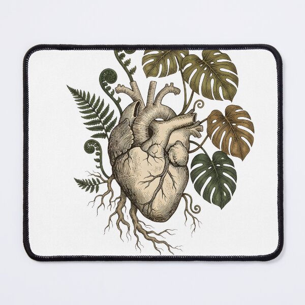 Item preview, Botanical Anatomical Heart Monstera Roots Vintage Plant Lover Art designed and sold by WorldShop17.