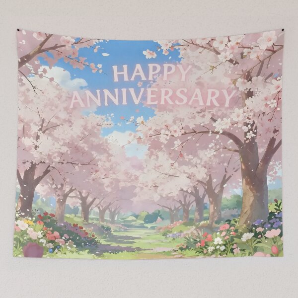 Item preview, Happy Anniversary – Romantic Spring Garden Love designed and sold by Nomad-Maynard.