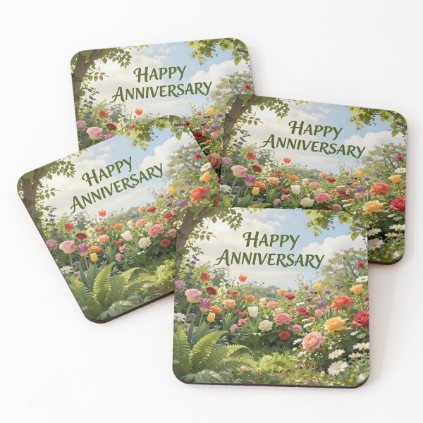 Item preview, Happy Anniversary – Romantic Spring Garden Love designed and sold by Nomad-Maynard.