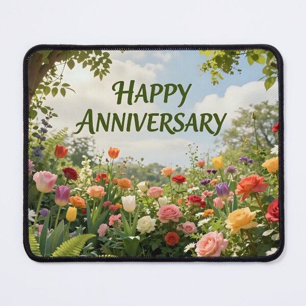 Item preview, Happy Anniversary – Romantic Spring Garden Love designed and sold by Nomad-Maynard.