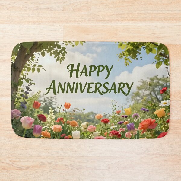 Item preview, Happy Anniversary – Romantic Spring Garden Love designed and sold by Nomad-Maynard.