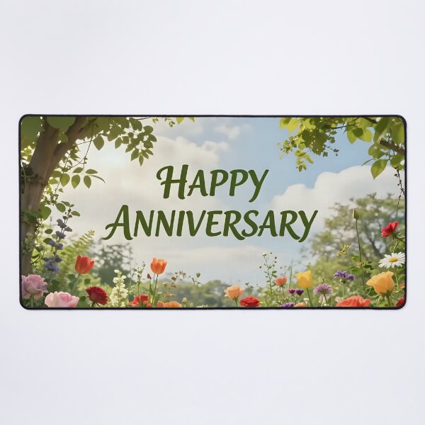 Item preview, Happy Anniversary – Romantic Spring Garden Love designed and sold by Nomad-Maynard.