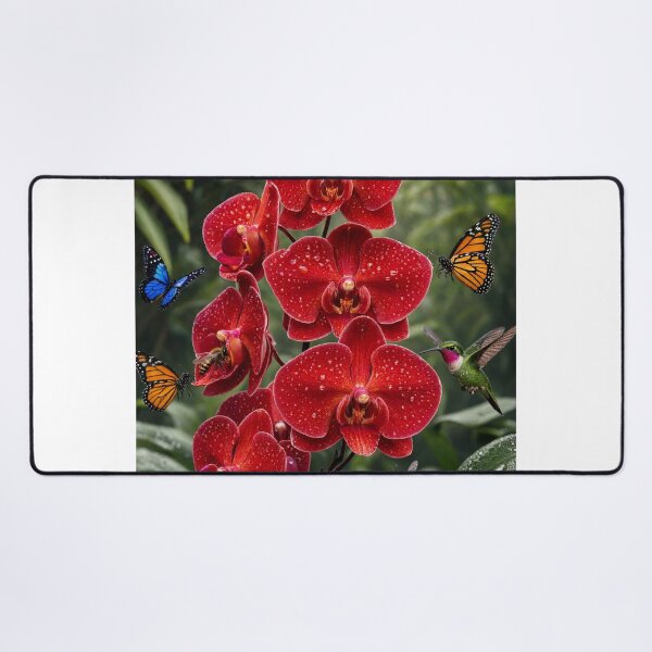 Item preview, Red Orchid Hummingbird Garden designed and sold by nardreelxz.