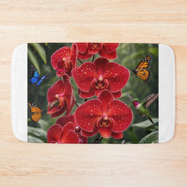 Item preview, Red Orchid Hummingbird Garden designed and sold by nardreelxz.