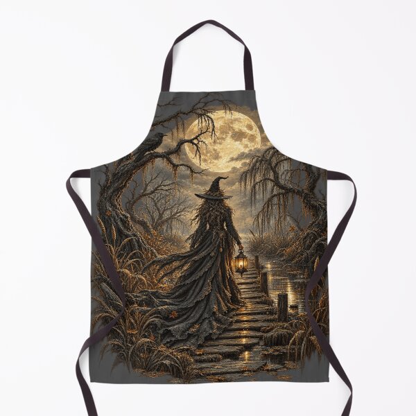Item preview, Moonlit Marsh Witch for Gothic Women designed and sold by POD DYNASTY | Original Print On Demand T-Shirt Graphics.