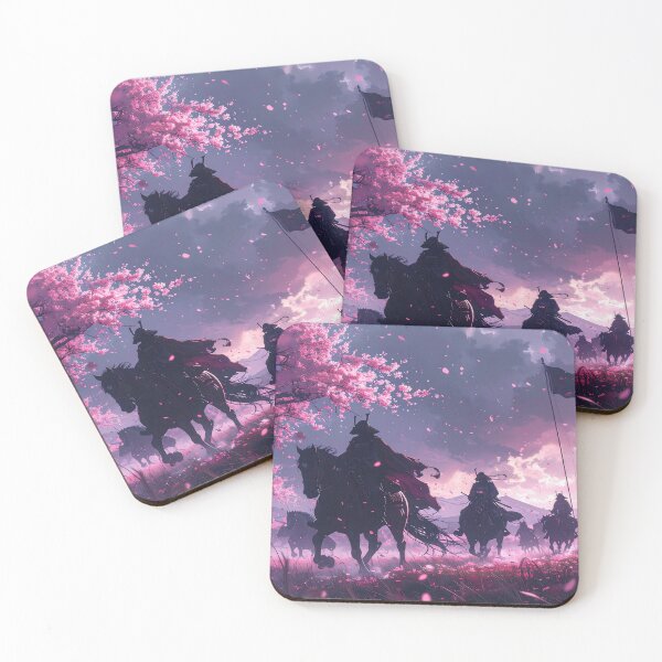 Item preview, Japanese Samurai — An Epic Tale Under the Cherry Blossoms designed and sold by Schoenenwald — Art Japonais, Zen & Nature.