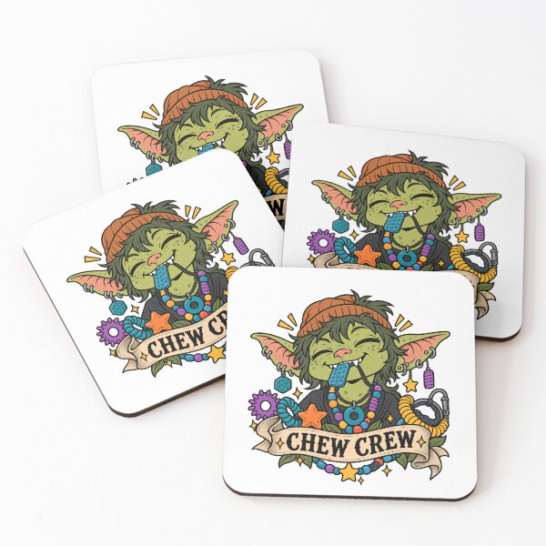 Item preview, Chew Crew - Cute Goblin Autism Stimming Chew Necklace designed and sold by Neurospicy Trolls.