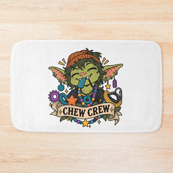 Item preview, Chew Crew - Cute Goblin Autism Stimming Chew Necklace designed and sold by Neurospicy Trolls.