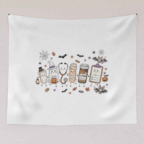 Item preview, Halloween Nurse Cute Spooky Medical Doodles designed and sold by Berkako.